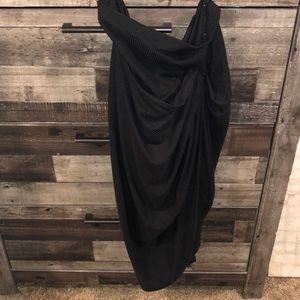 Francesca’s Ruched Asymmetrical Skirt